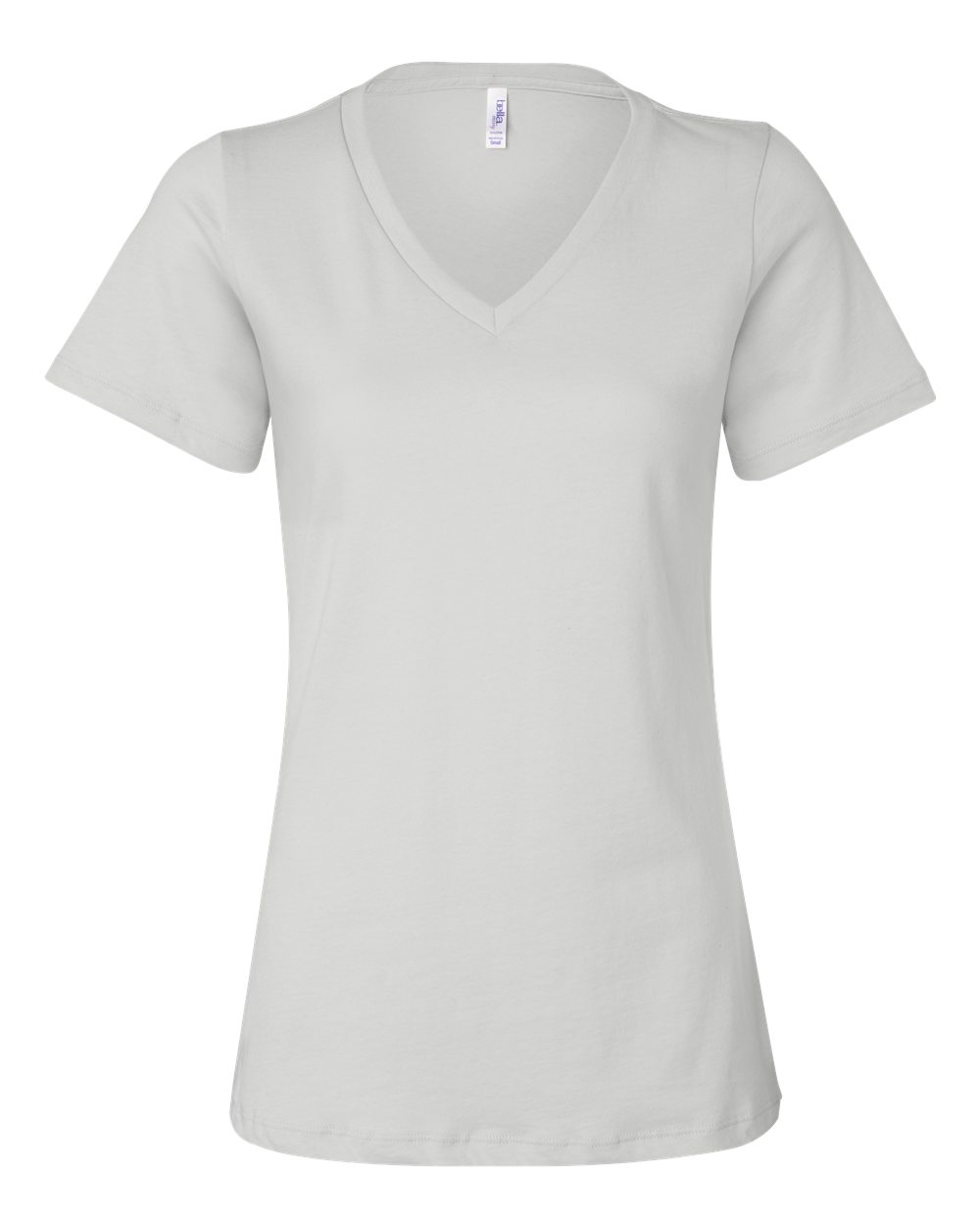White BELLA+CANVAS 6405 women's relaxed V-neck t-shirt