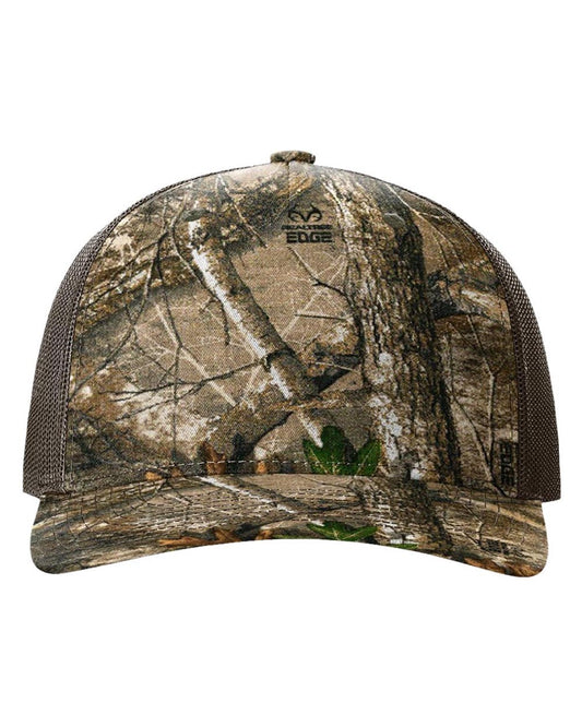 Realtree Edge camo Richardson 112PFP five-panel trucker hat