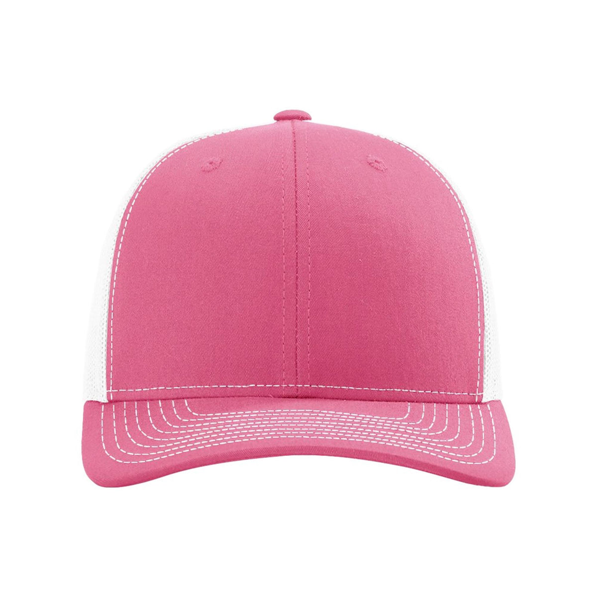 Hot pink white Richardson 112 trucker hat