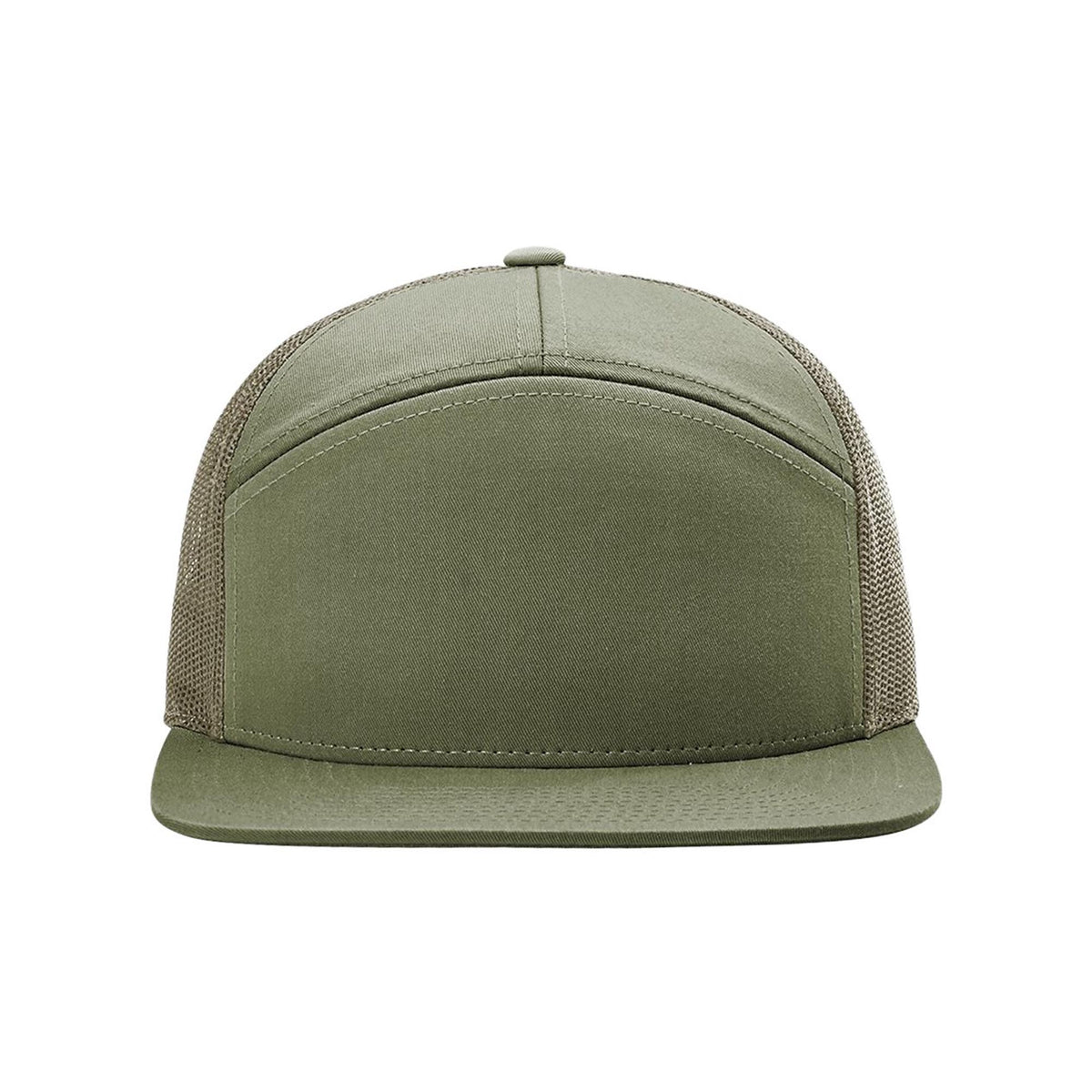 Loden green Richardson 168 seven-panel trucker hat