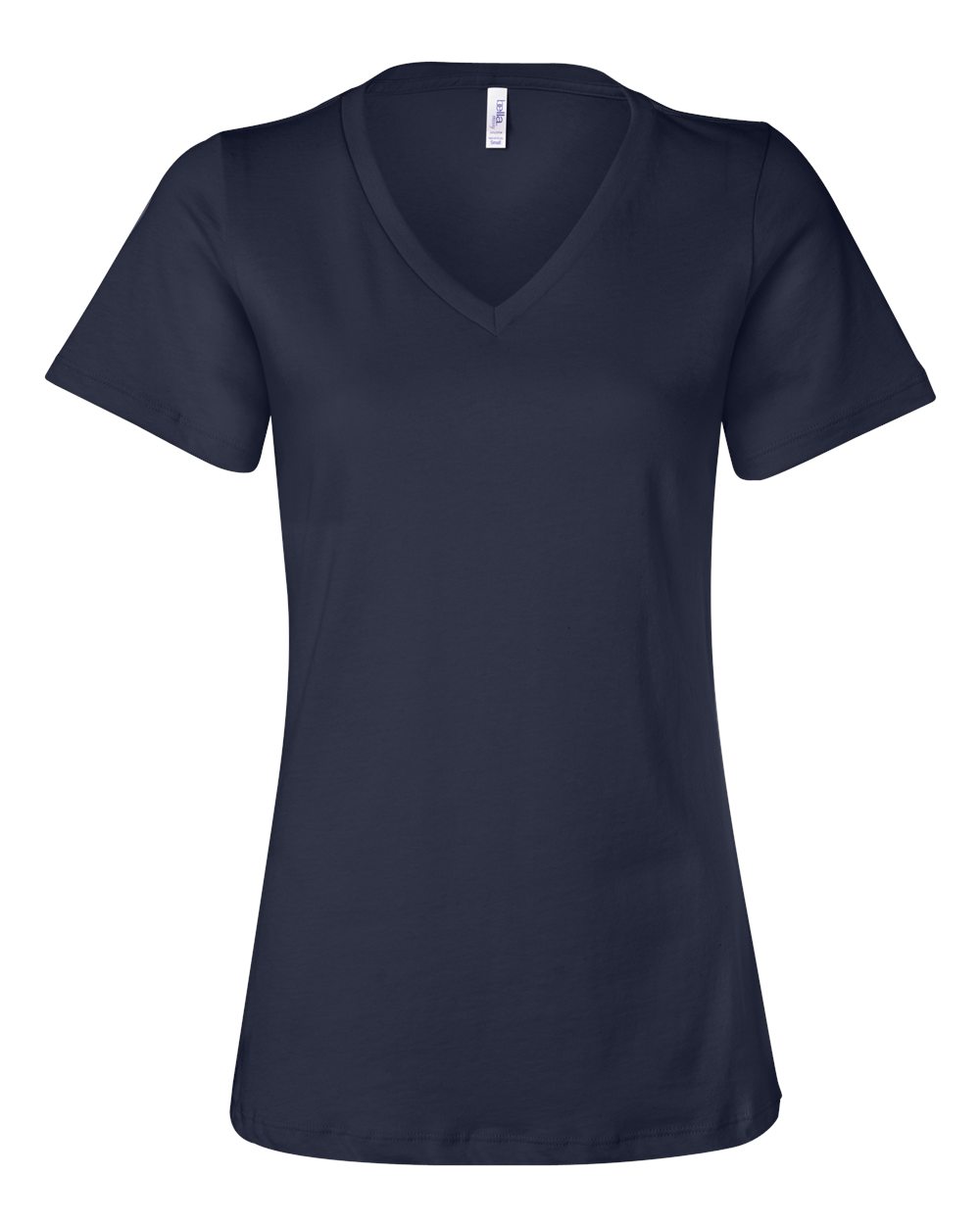 Navy BELLA+CANVAS 6405 women's relaxed V-neck t-shirt