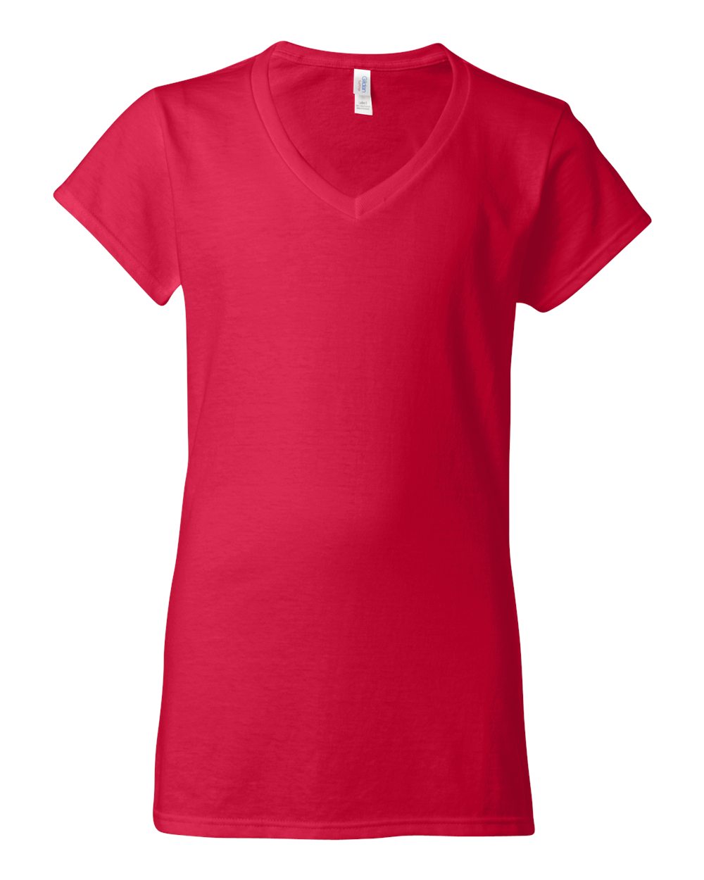 Cherry red Gildan Softstyle 64V00L women's V-neck t-shirt