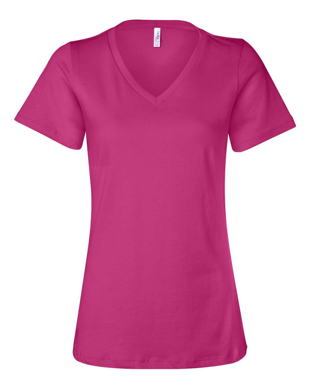 Berry BELLA+CANVAS 6405 women's relaxed V-neck t-shirt