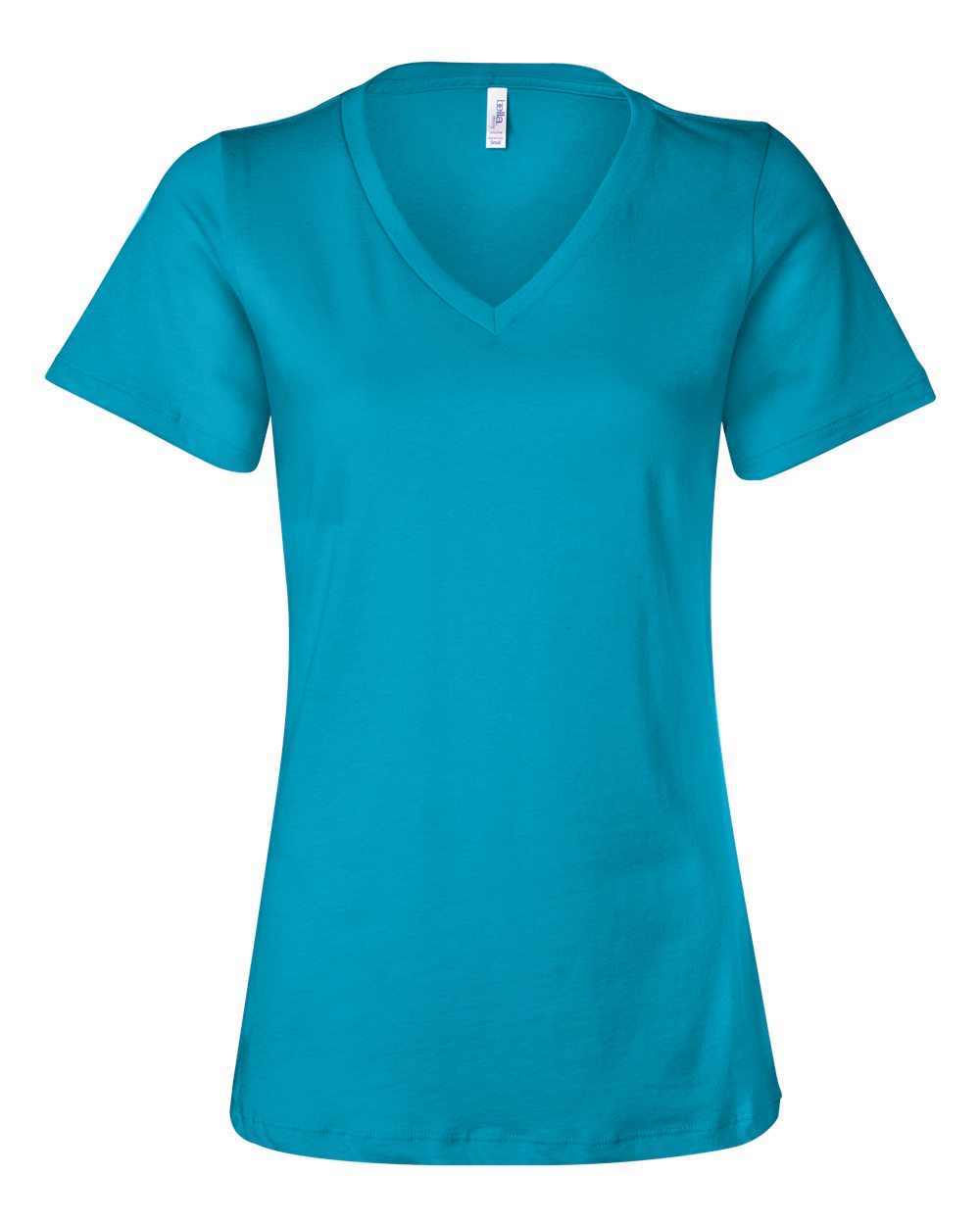 Turquoise BELLA+CANVAS 6405 women's relaxed V-neck t-shirt