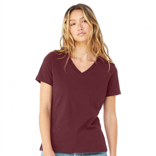 BELLA+CANVAS® Women's Relaxed Jersey Short Sleeve V-Neck Tee - 6405
