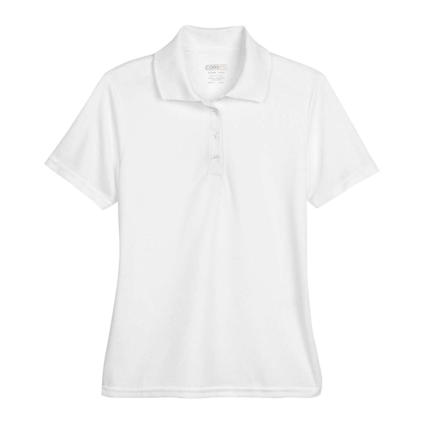 White polo shirt on a white background