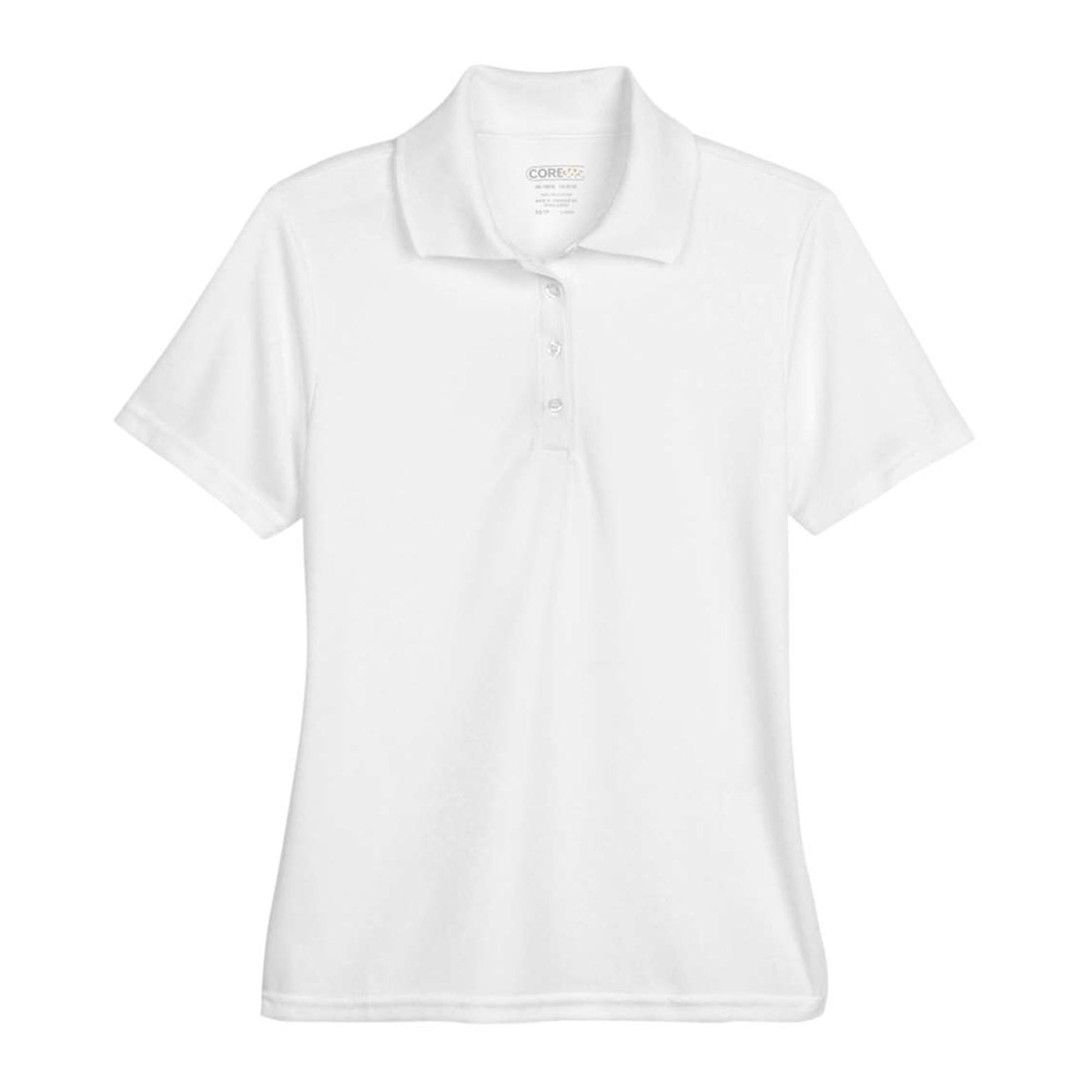 White polo shirt on a white background