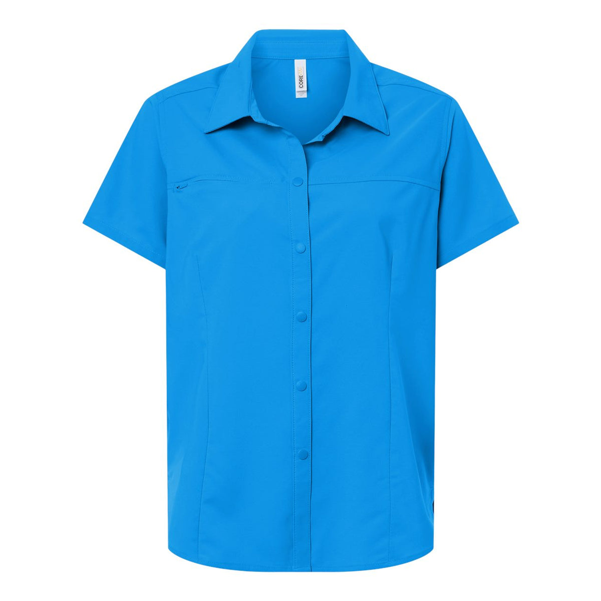 Electric blue CORE365 CE520W women's staff shirt
