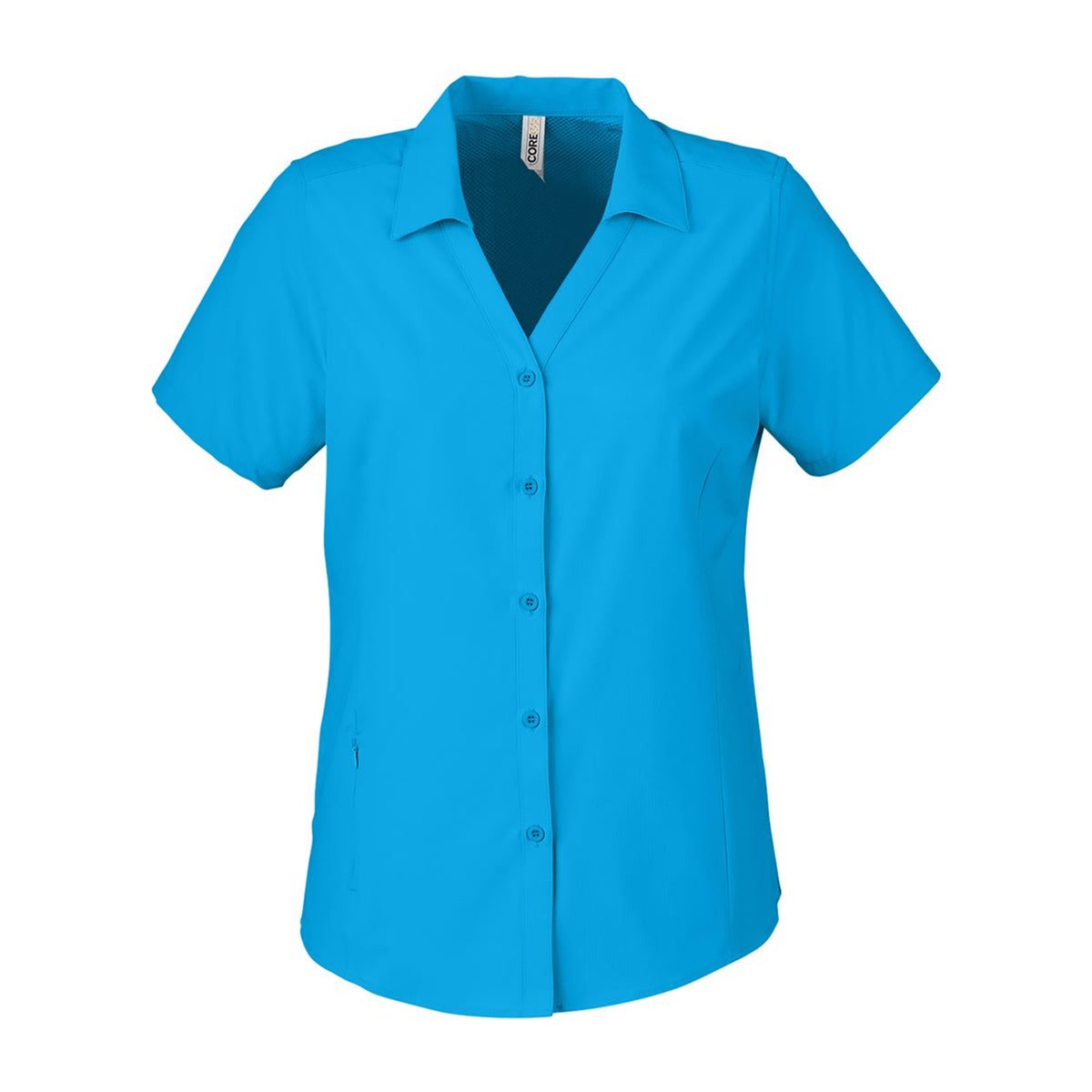 Electric blue CORE365 CE510W women's marina shirt