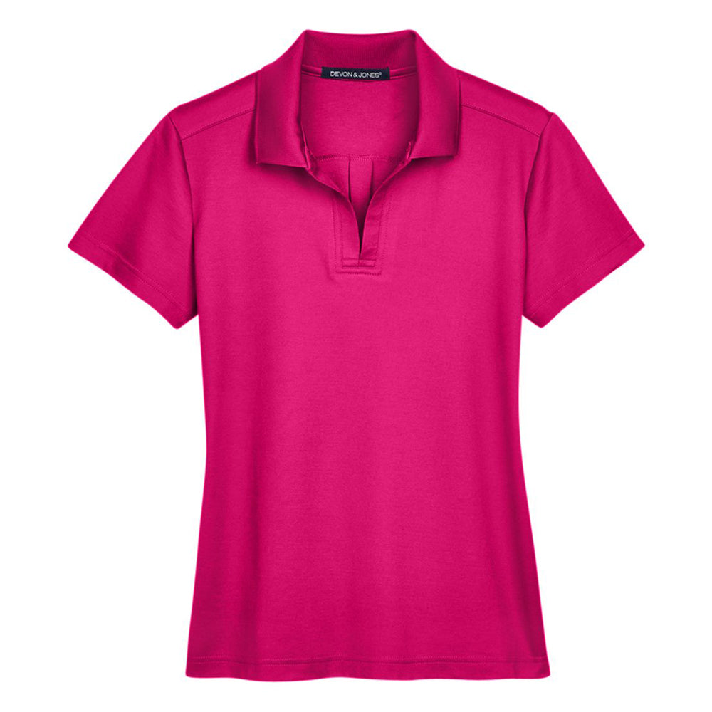 Crown raspberry Devon & Jones DG20W women's polo