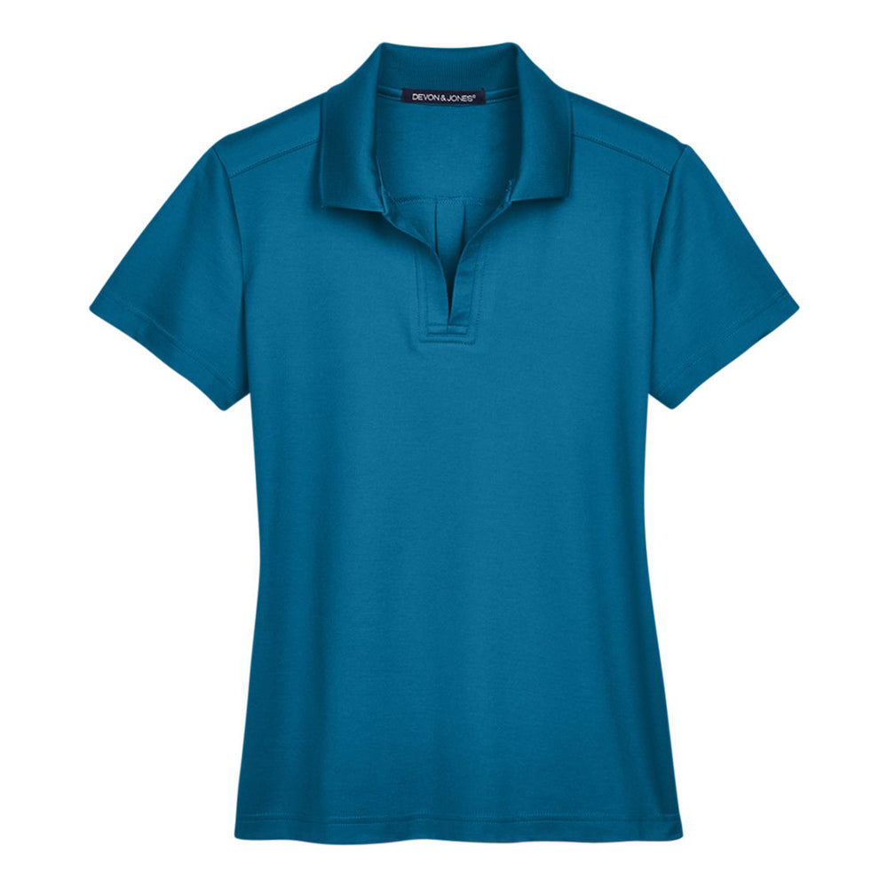 Dark teal Devon & Jones DG20W women's polo