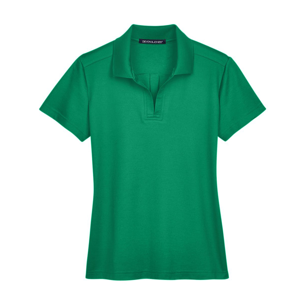 Kelly green Devon & Jones DG20W women's polo