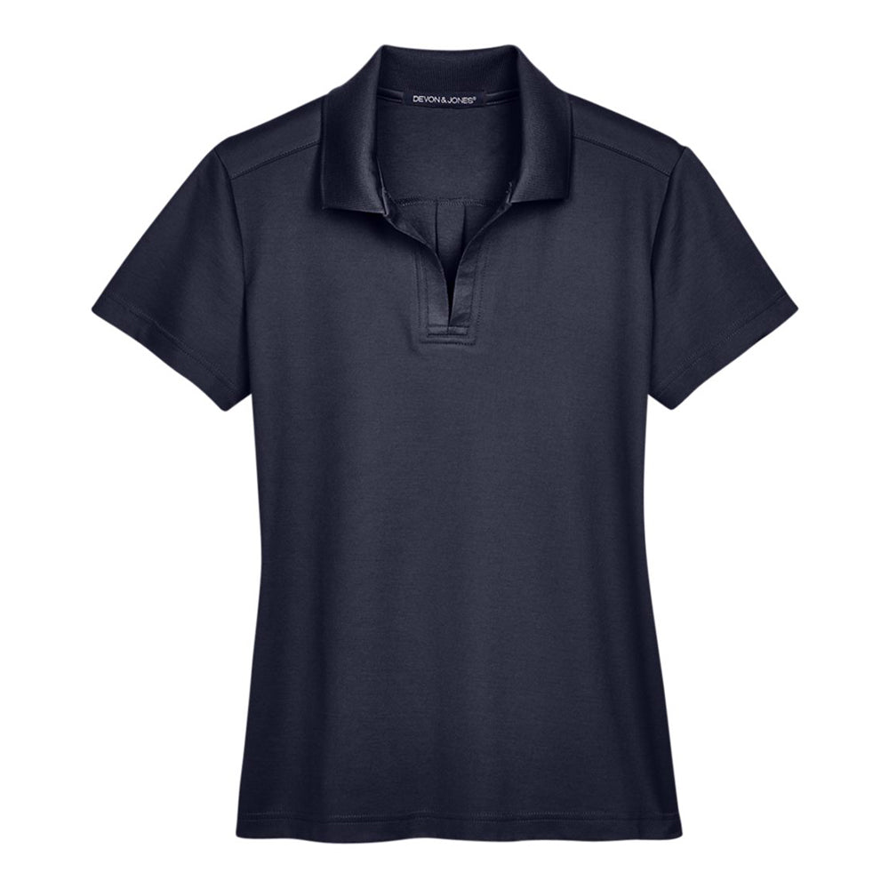 Navy Devon & Jones DG20W women's polo