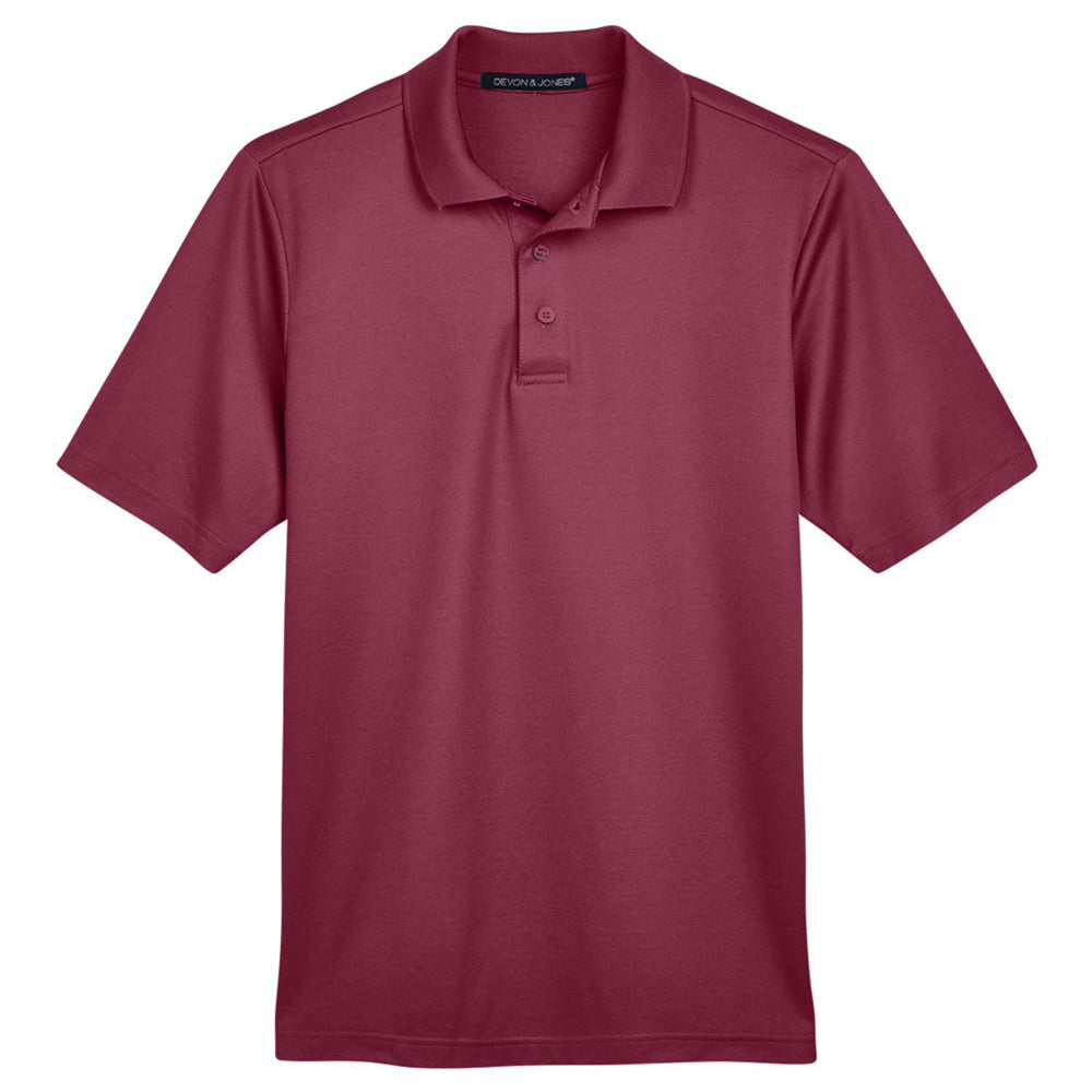 Burgundy Devon & Jones DG20 CrownLux polo