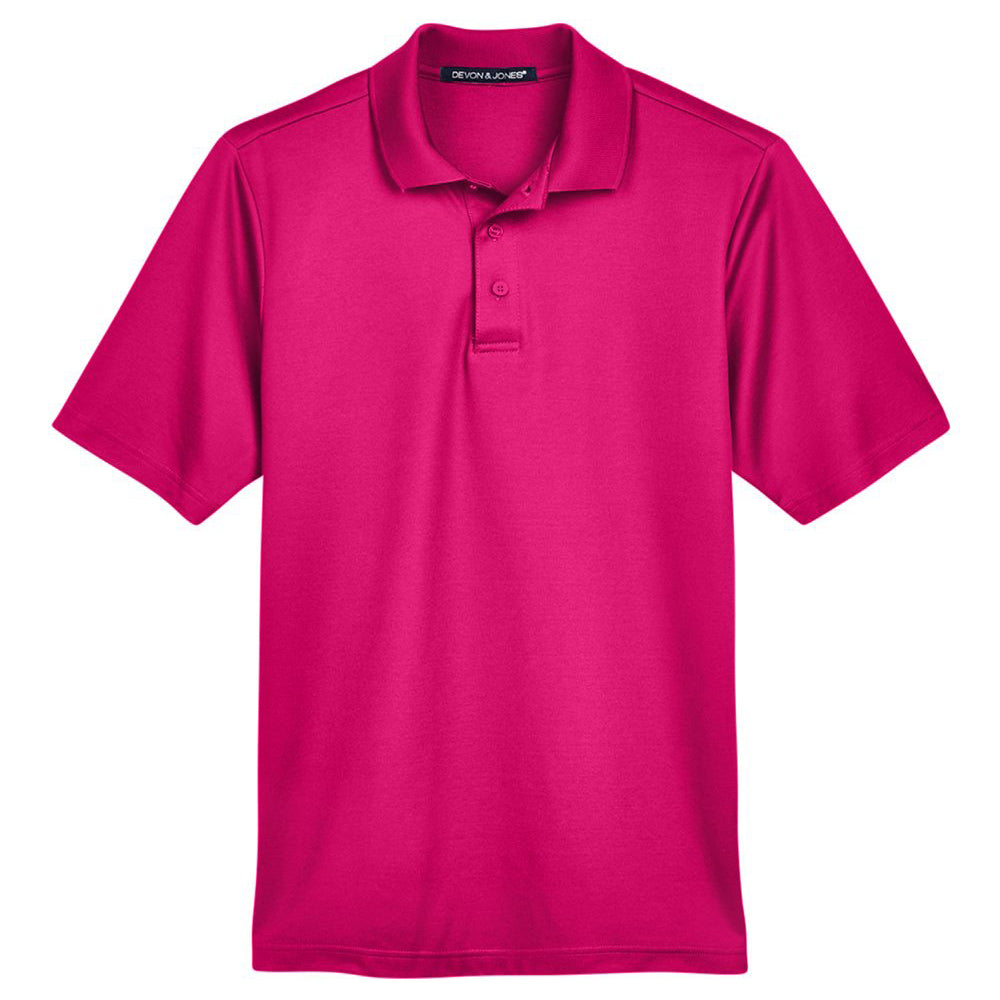 Crown raspberry Devon & Jones DG20 CrownLux polo