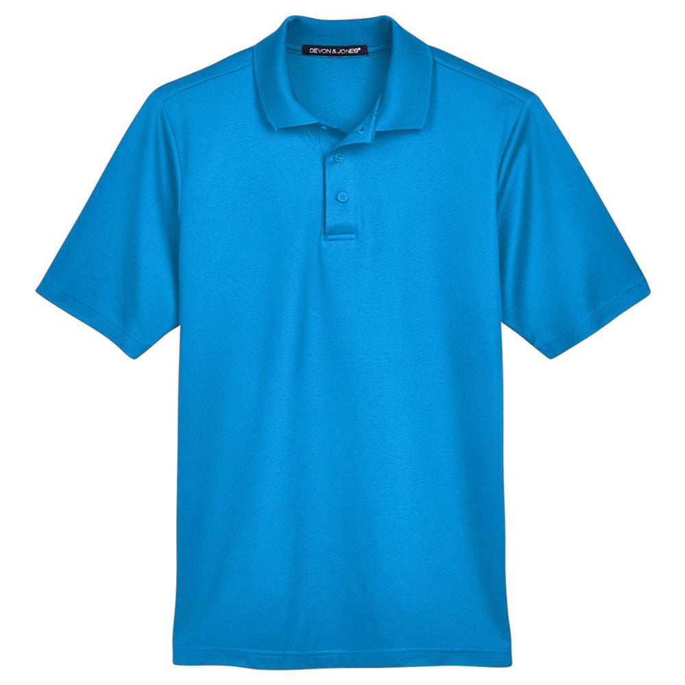 Ocean blue Devon & Jones DG20 CrownLux polo