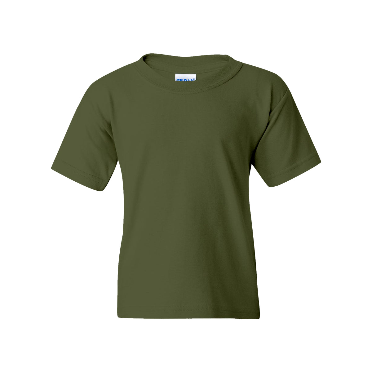 Military green Gildan 5000B youth t-shirt