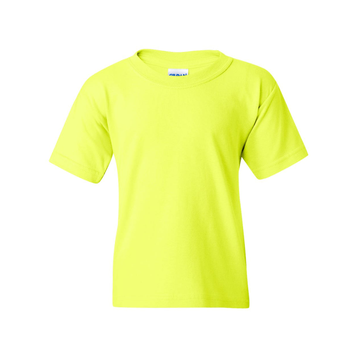 Safety green Gildan 5000B youth t-shirt