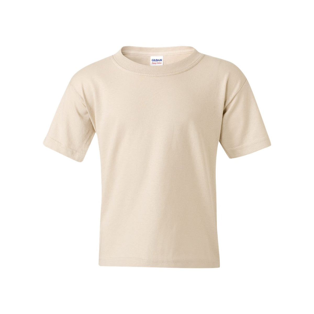 Sand Gildan 5000B youth t-shirt