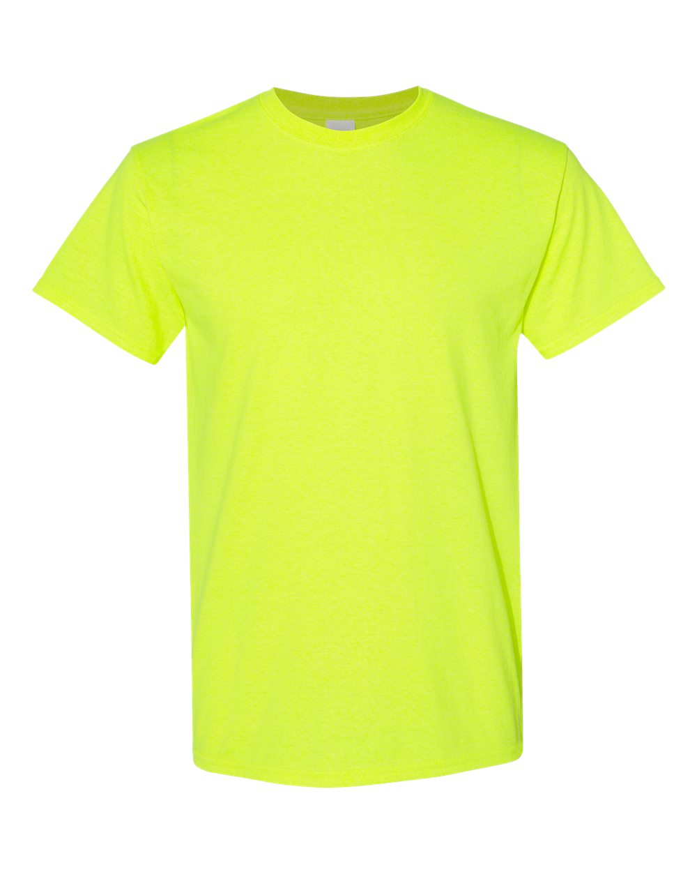 Neon green t-shirt on a white background