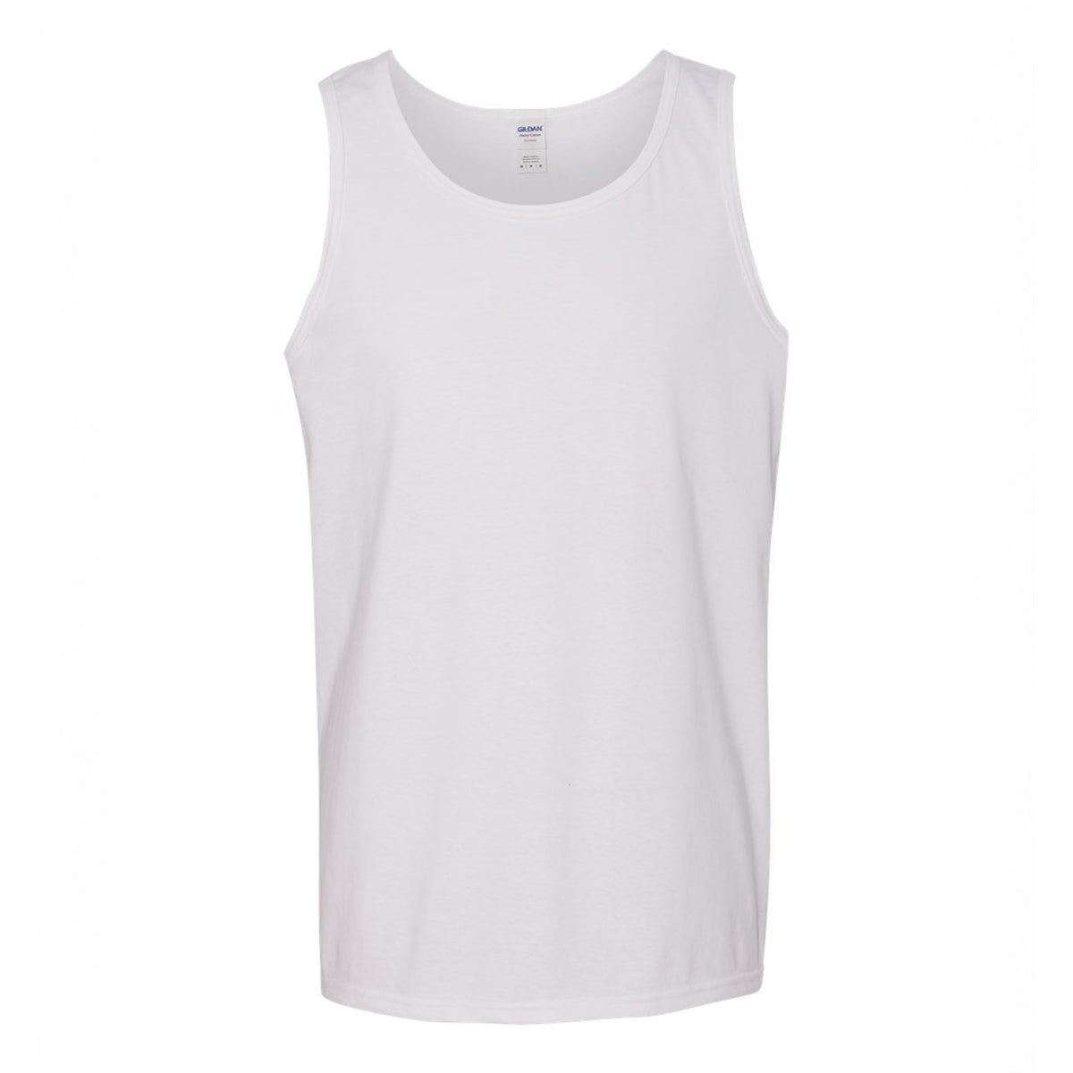 White Gildan 5200 heavy cotton tank top