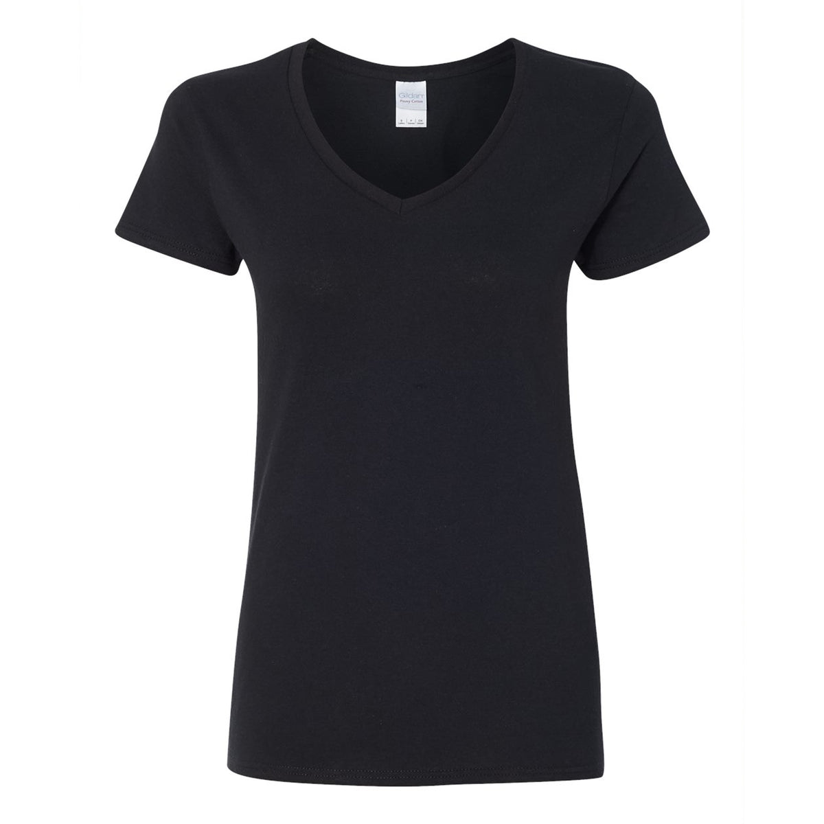 Black Gildan 5V00L women's V-neck t-shirt