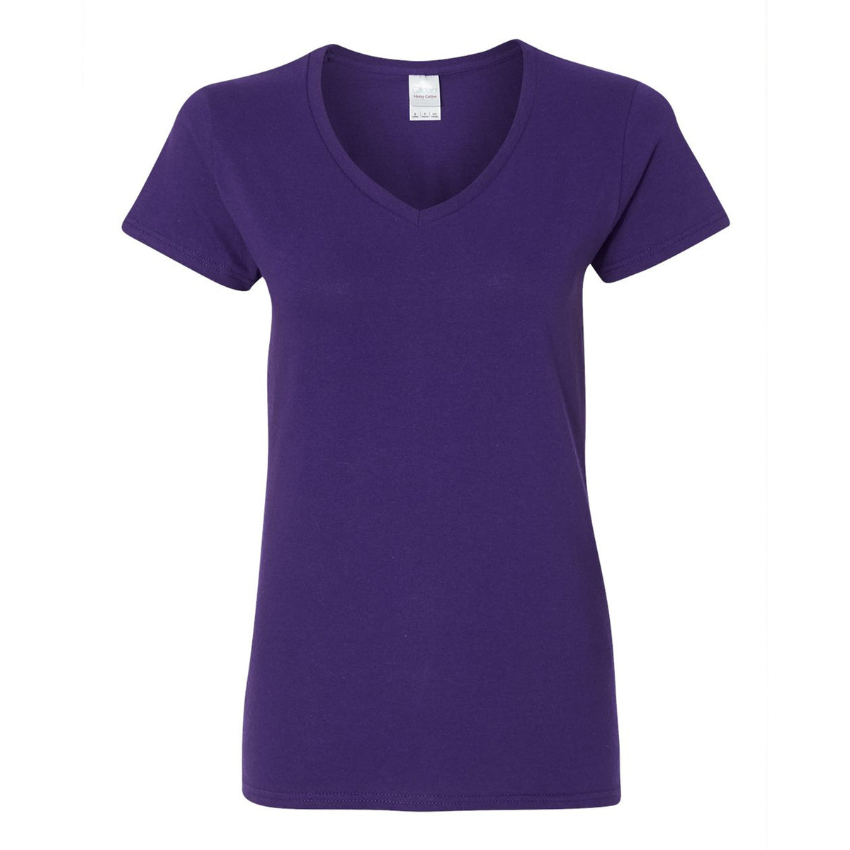 Purple Gildan 5V00L women's V-neck t-shirt