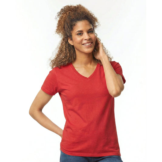 Gildan® Women's Heavy Cotton™ 100% Cotton V-Neck T-Shirt. 5V00L