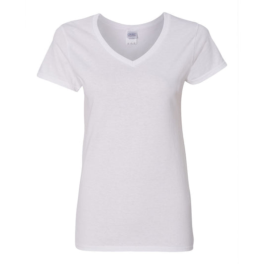 Gildan® Women's Heavy Cotton™ 100% Cotton V-Neck T-Shirt. 5V00L