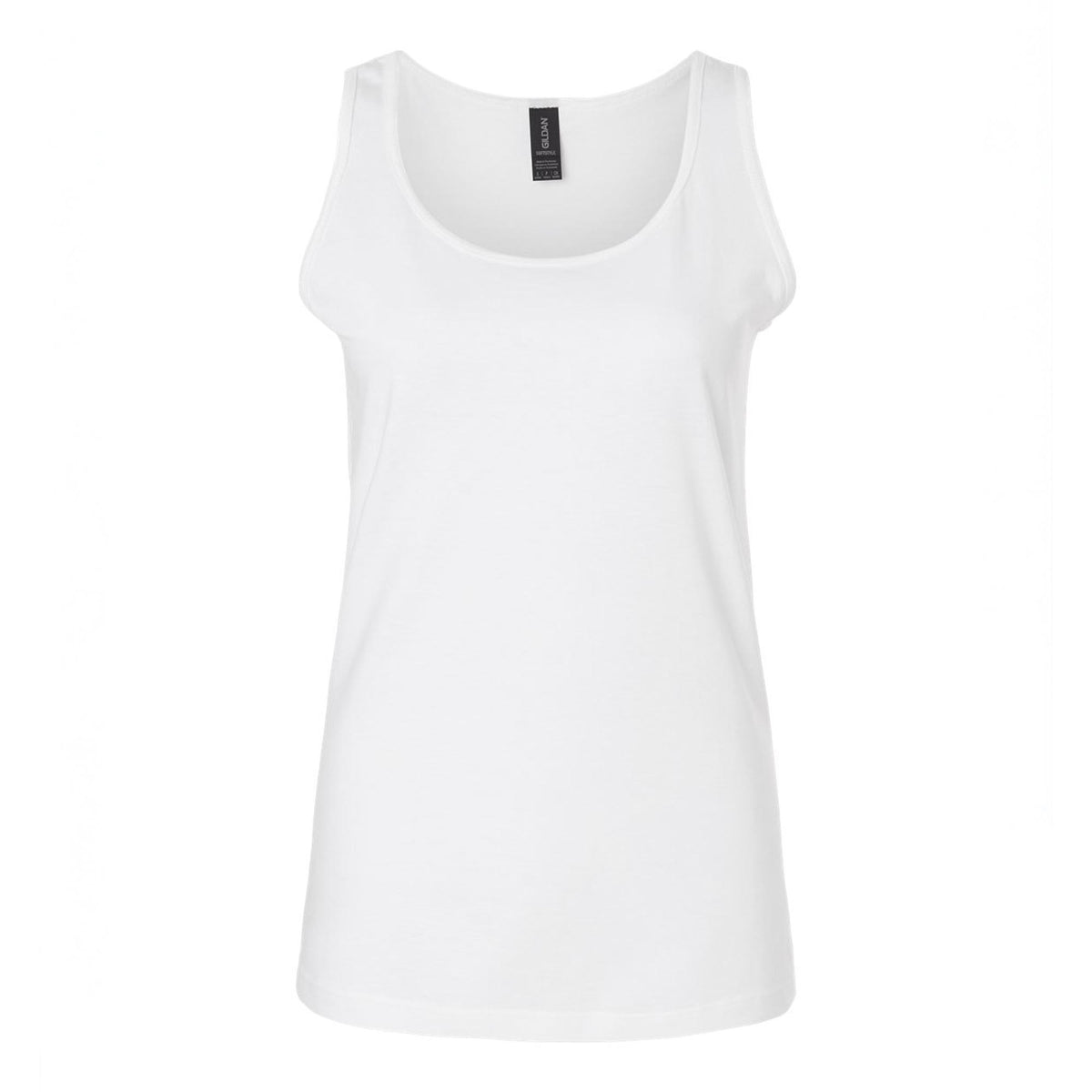 White Gildan Softstyle 64200L women's tank