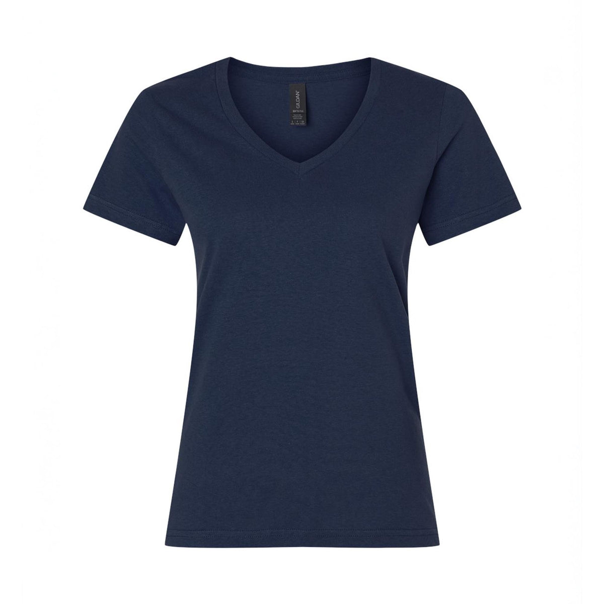 Navy Gildan Softstyle 64V00L women's V-neck