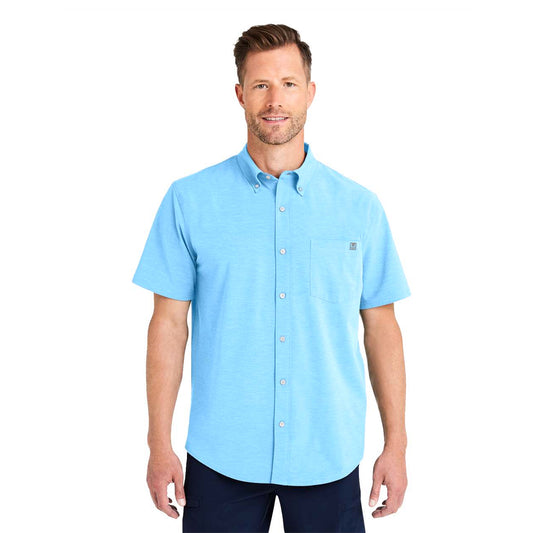 Marolina blue Huk Kona short sleeve fishing shirt
