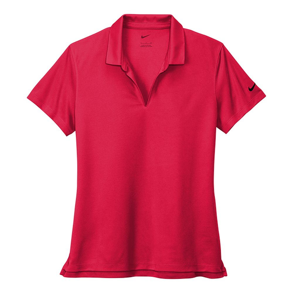 University red Nike women's Dri-FIT polo