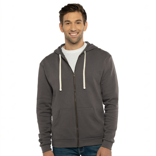 Next Level Unisex Santa Barbara Full-Zip Hoodie Sweatshirt - 9602