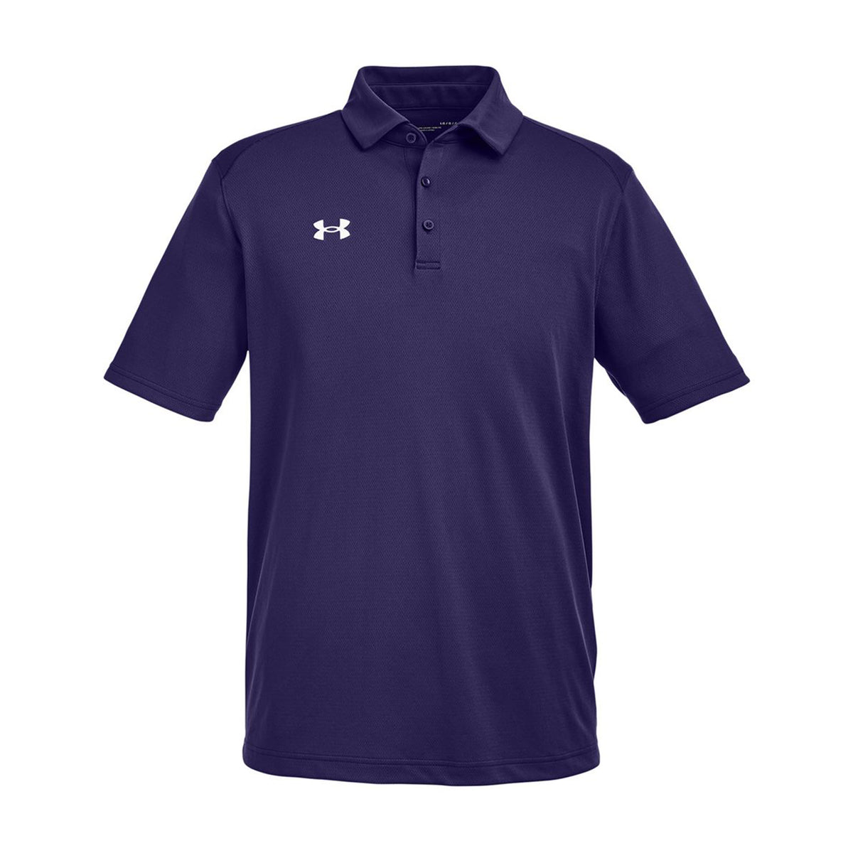 Purple and white Under Armour Tech polo