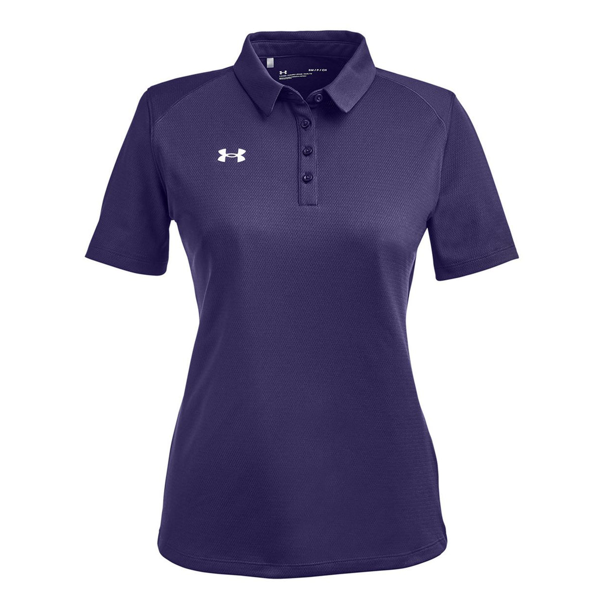 Purple and white Under Armour women's Tech polo